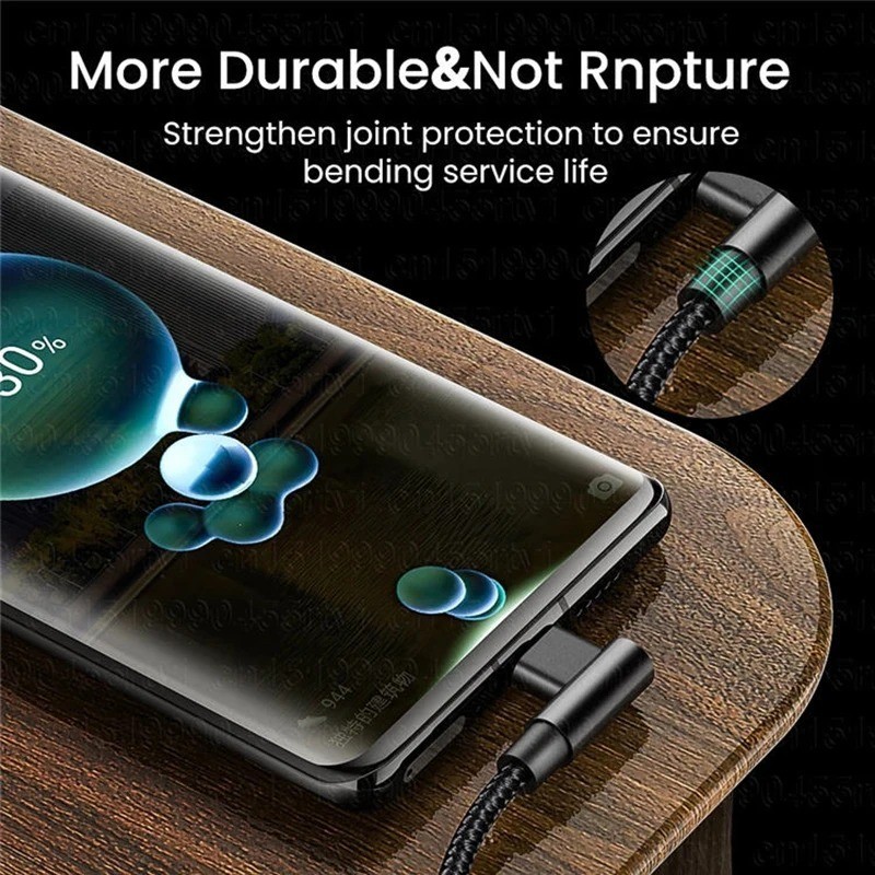 100W USB C To Type C PD Fast Charger Cable 90 Degree Angle Charging Cord Wire Fo gallery