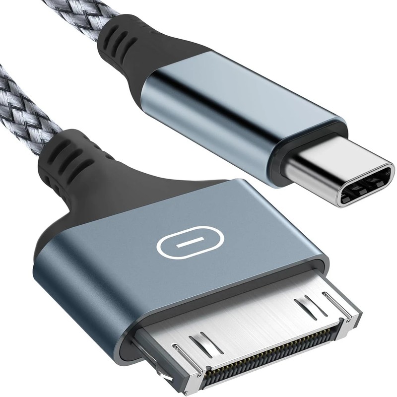 30 Pin to USB C Adapter Ipod Charger Nylon Braided Fast Charging Data Cord Next