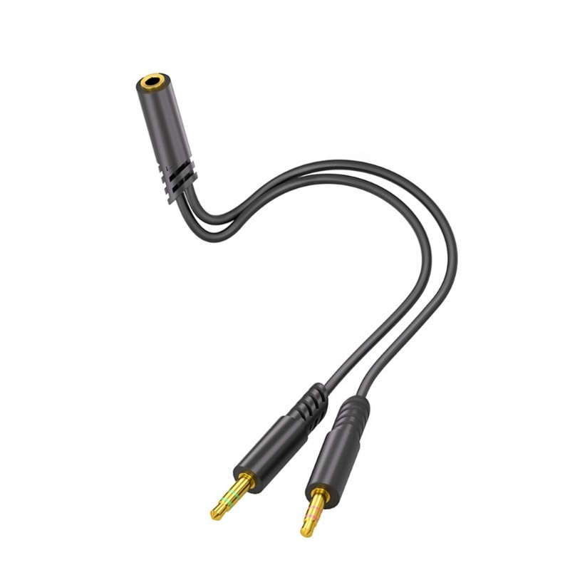 Durability PVC 2 in 1 Microphone Voice Splitter Headphones Splitter Adapter