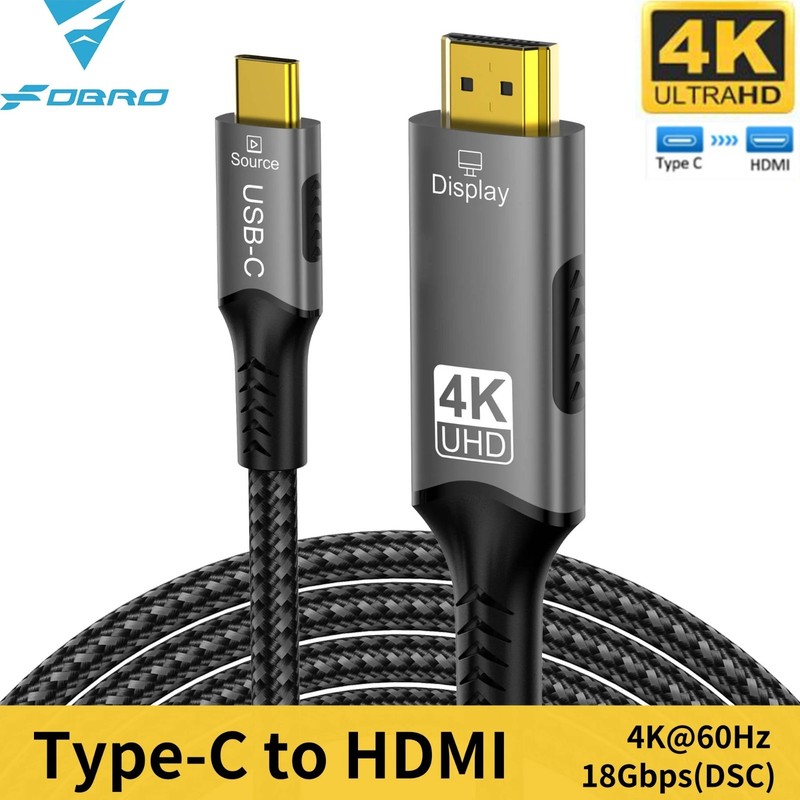 USB-C to HDMI Cable Adapter HDTV 4K 60Hz for Samsung LG MacBook Android iPhone. gallery