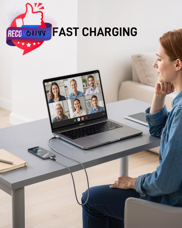 Usb To Usb C Cable 60w Fast Charging [2 Pack 6ft], Usb A To Usb C Cable For gallery