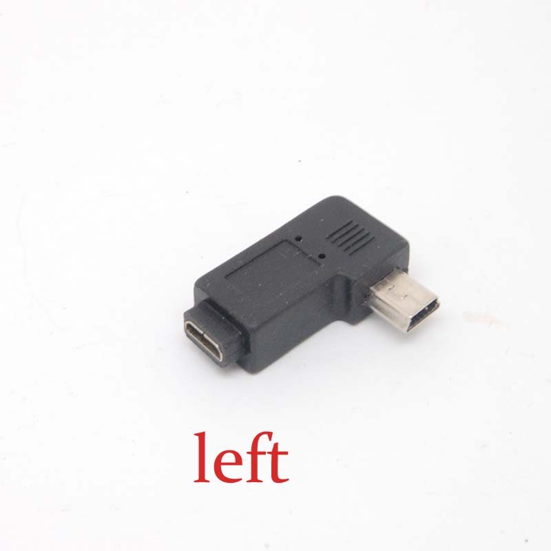 Mini USB Type A male to Micro USB B feMale 90 Degree right/left Angle Adapter gm gallery