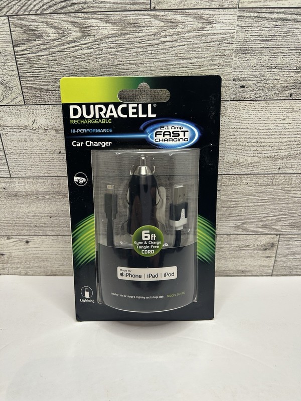 Duracell Rechargeable Hl – Performance Car Charger Cable 6ft Sync & Charge Tangl