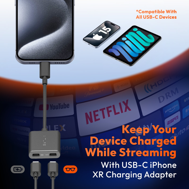 VITURE USB- C XR Charging Adapter for iPhone 16/15, Enabling Multi-Screen gallery