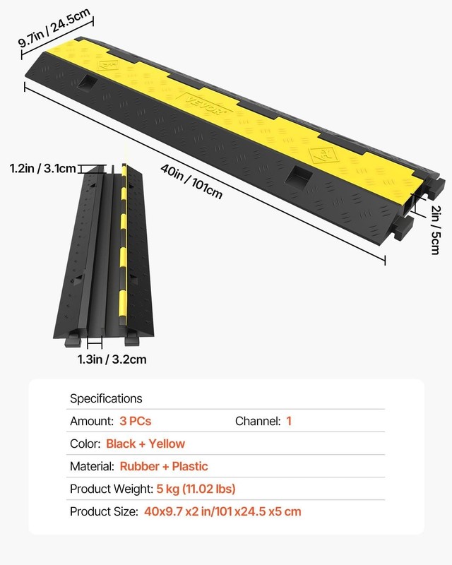 3 Pack Cable Protector Ramp Set gallery