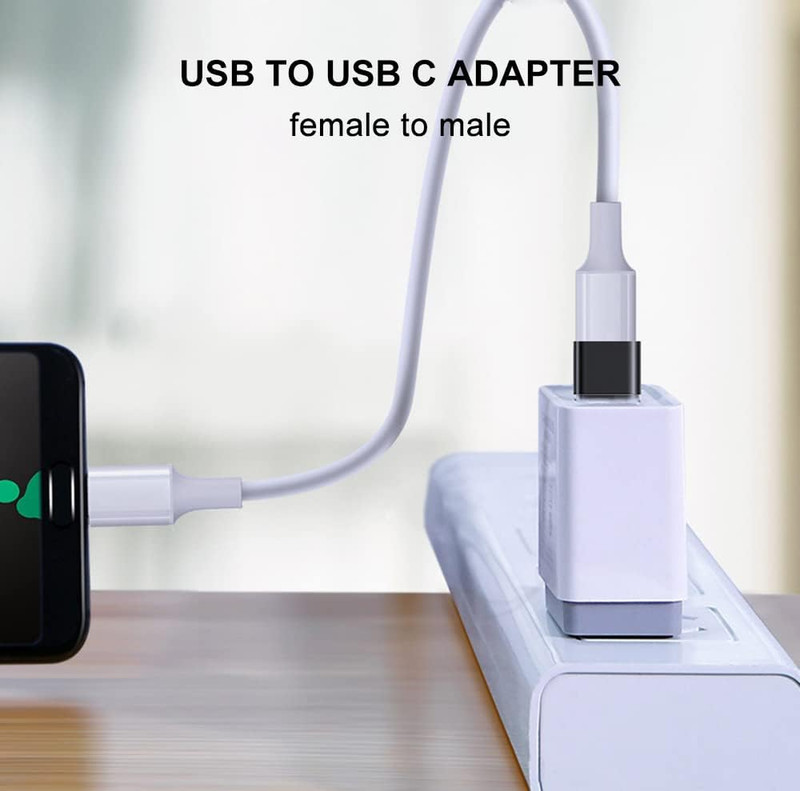 USB C to USB Adapter 4 Pack, USB Female to Type C Male OTG Adaptor, USB C Adapte gallery