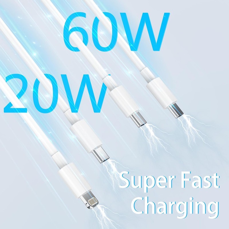 Wholesale USB C Cable For iPhone17 16e 15 14 13 12 11 Fast Charger PD Type C Lot gallery