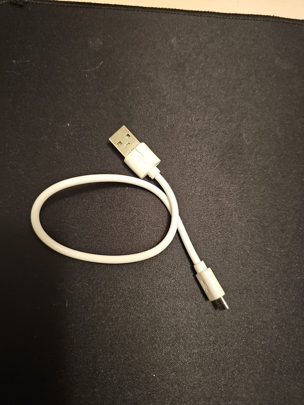 Short USB to Micro USB Cable, 1 Foot, White