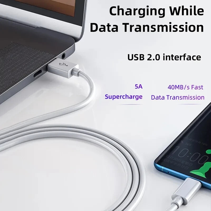 5 Pack USB C to USB fast charger Samsung Android 1m gallery