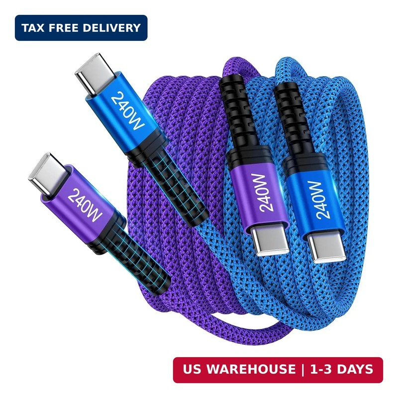 240W Samsung Charger Cable Super Fast USBC Charging Cord, 6FT 2Pack USB C to USB