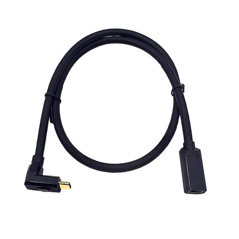 2ft 40Gbps USB 4.0 Type C Extension Cable Straight Female to Up & Down Angle …