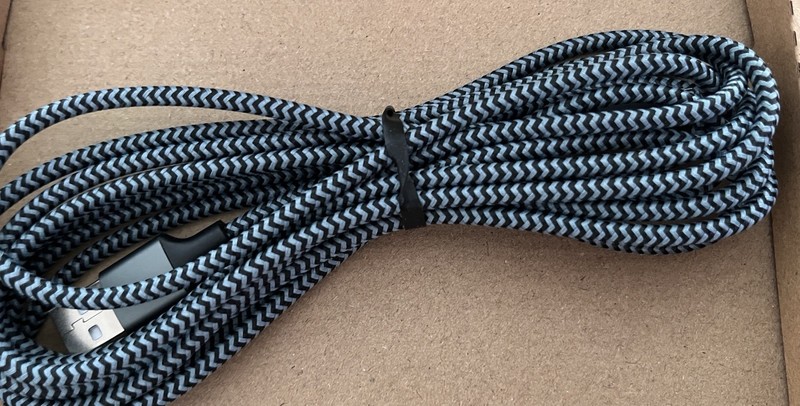8-pin connector MFI Nylon Blue Braided Cable Iphone Fast Charge 9FT Charging Cor
