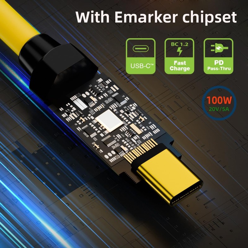 Smart LED Display USB-C USB4 Cable 20Gbps Data 100W Power 8K Video Compatible... gallery