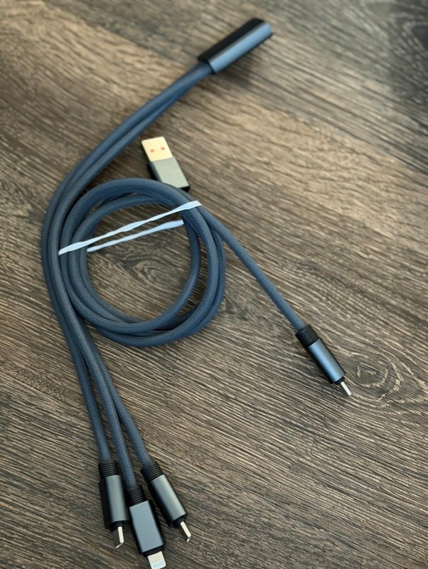 3-in-1 60W Super Fast Charging Cabl 1200mm – USB-C to C / USB-C – IPHONE /Micro