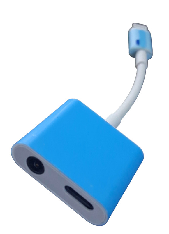 2 IN 1 Headphone Adapter Jack 8 Pin Data to 3.5mm AUX Cord Splitter, iPhone iPad gallery