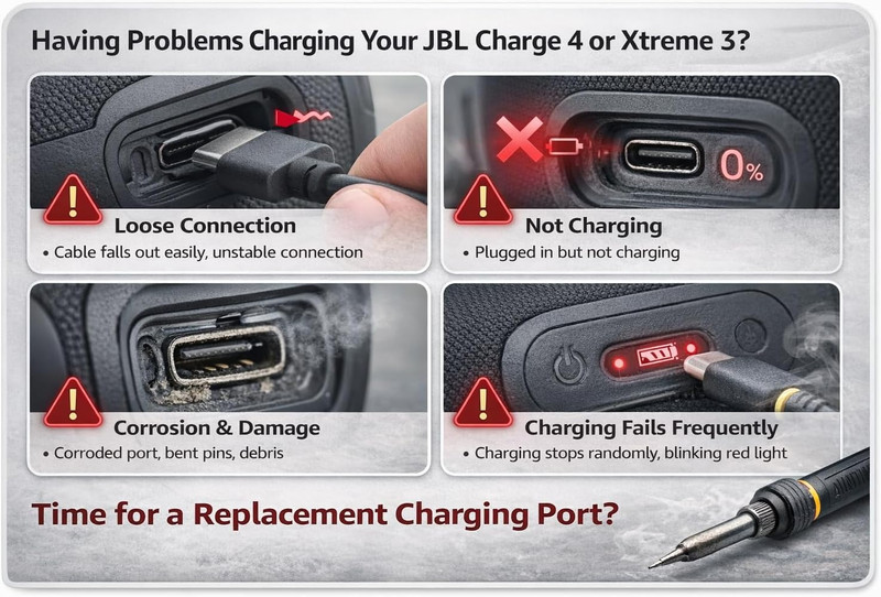 Replacement Type-C USB Charging Port for JBL Charge 4 and Xtreme 3 Bluetooth Spe gallery