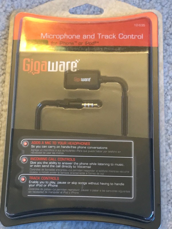 Gigaware Microphone/Call Control/Track Control for iPhone/iPod #12-635