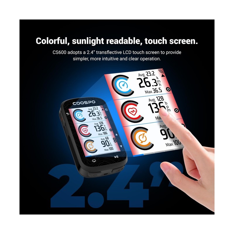 COOSPO Color Touchscreen GPS Bike Computer CS600, Wireless IPX7 Waterproof Cy... gallery