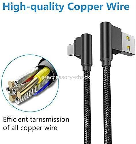 3 Pack 6FT 90 Degree Right Angle Braided Type C Fast Charging Cable USB-C Qui... gallery