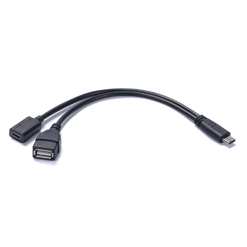 USB C to USB C+USB OTG Adapter and Charger Cable for Connecting Keyboards Mouse
