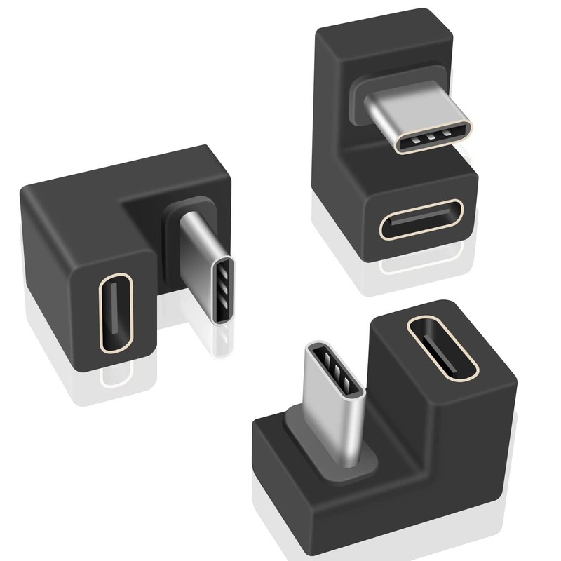 10x U Shape Angled USB 3.1 Type C to USB C M/F Adapter f Laptop Nintendo Switch