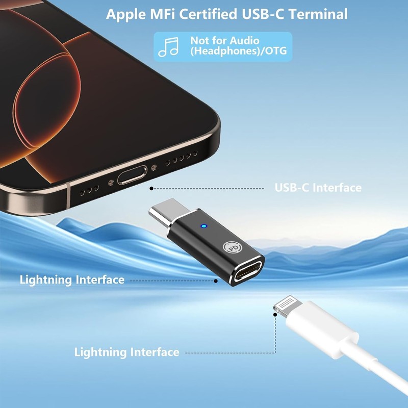 【Apple MFi Certified】Lightning to USB-C Adapter, Stuffcool 4Pack Lightning F gallery