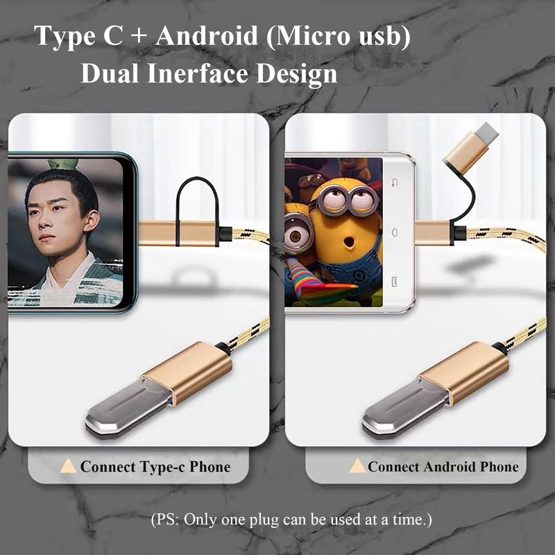 2 PCS 2In1 OTG Cable USB To Type C Micro USB Adapter 5Gbps High Speed gallery