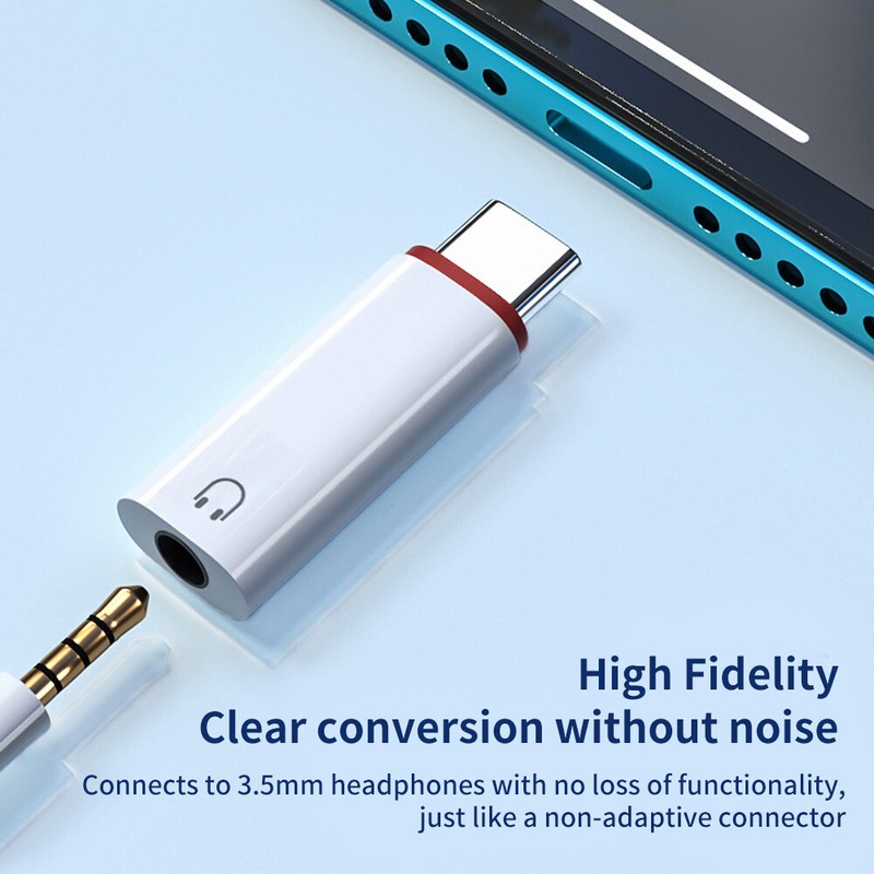 2 Pack USB-C Type C Adapter Port to 3.5mm Aux Audio Headphone Jack Converter NEW gallery