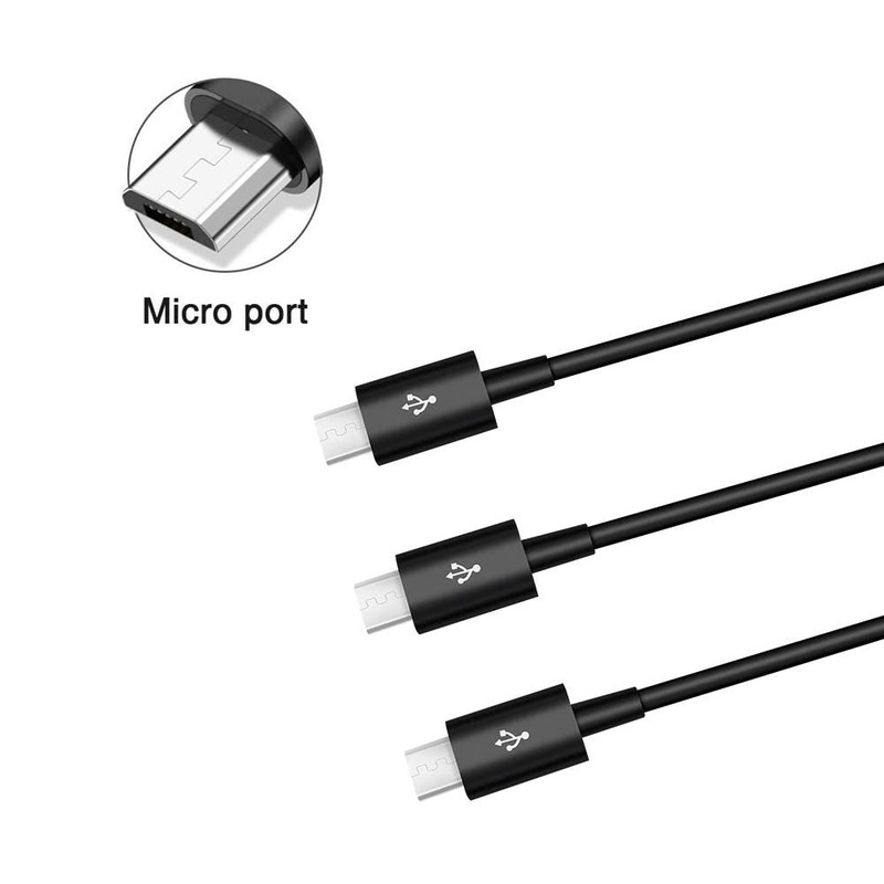 Micro USB Splitter Cable 3FT, 1 to 3 USB-A to Multiple Usbmicro Extender Cord, S gallery