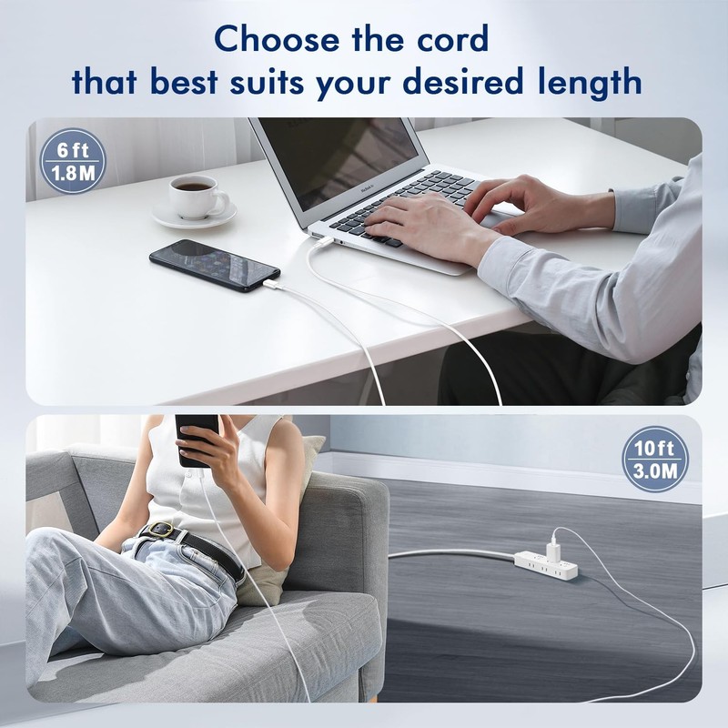 2 Pack USB C to C Cable 6ft Type C 60W Fast Charging Data Sync Wire Cord White gallery