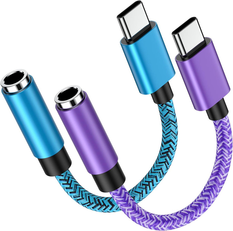 S25FE USB C to 3.5Mm Aux Audio Adapter Dongle Cable Cord for Android Galaxy A17 gallery