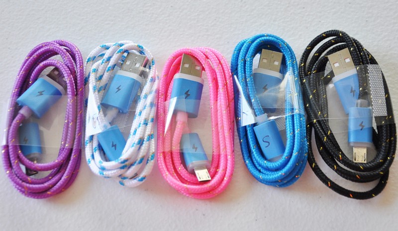 FLASH LED BRAIDED LIGHT-UP Data Cable charger MICRO USB FOR Samsung galaxy s3 s4 gallery