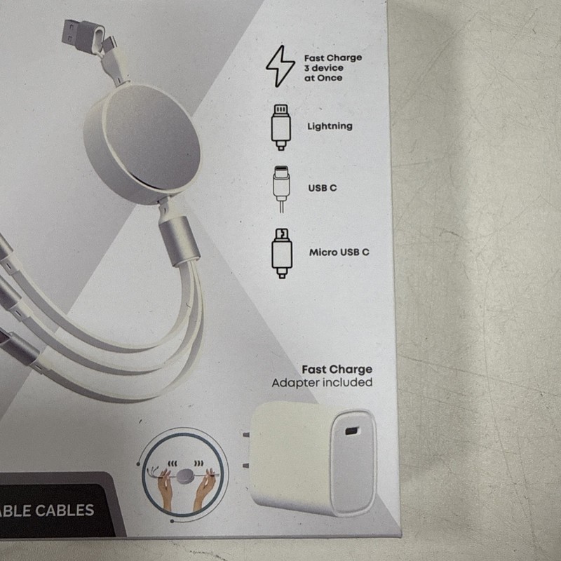 NEW Phunkee Tree 6-In-1 Retractable Cable SWEET SOUR TECH W/ FAST CHARGE ADAPTER gallery