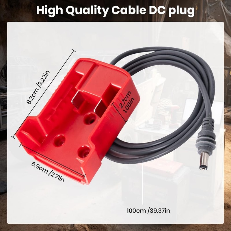 3.28FT Charging Cable Adapter for Milwaukee Batteries and Starlink Devices gallery