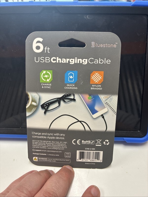 Bluestone 6FT 8-Pin charge and sync cable- fast charging cable gallery