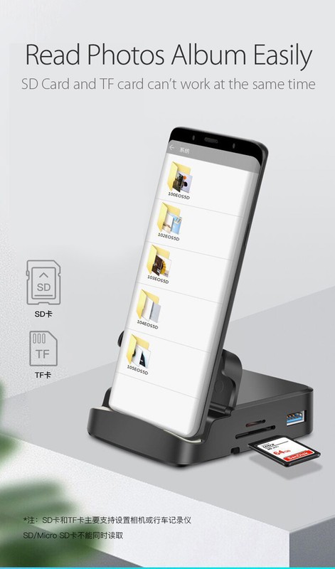 Type C HUB Docking Station Phone Stand Pad Station USB C HDMI Power Charger gallery