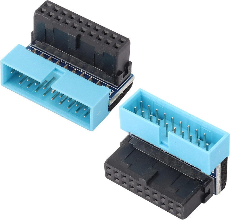 2 Pack down Right Angle USB 3.0 19-Pin Connector 90 Degree 19Pin/20Pin 3.0 USB