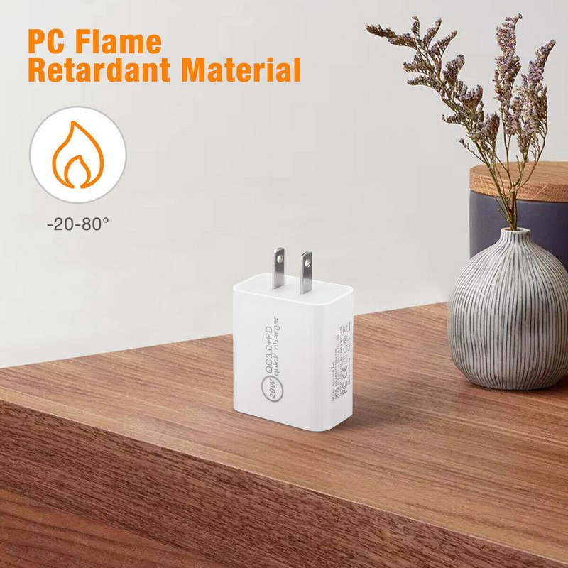 Fast Charger For iPhone 15 16 17 iPad 20W Adapter PD Braided USB C -Type C Cable gallery