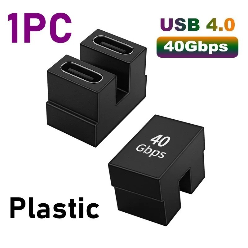90 Right Angle USB C to USB C Adapter Type C Fast Charging Converter 40Gbps 100W