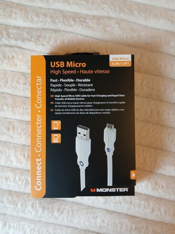 monster usb c cable fast micro High Speed 0.5 Meter/1.5 foot. Brand New in Box