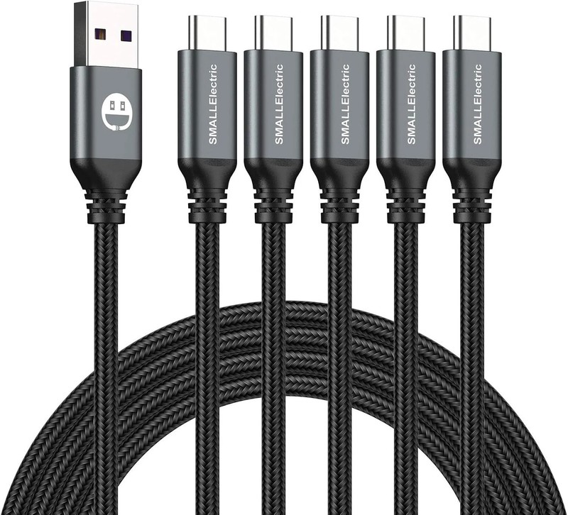 5-Pack 6FT Nylon Braided USB-C Cables – 3A Fast Charging for Samsung Galaxy