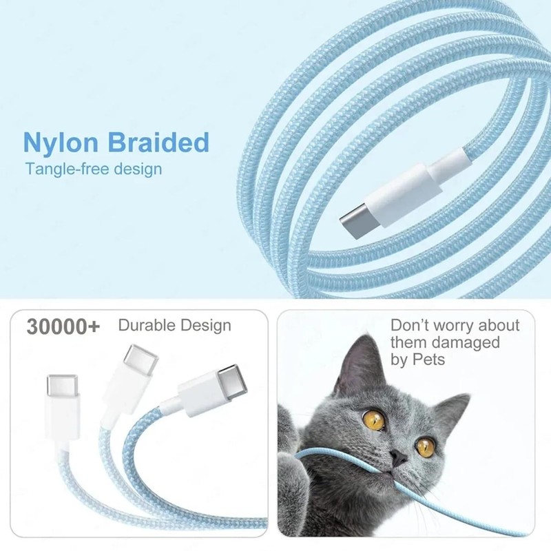 IPhone 16 15 Pro Max USB-C to USB-C Cable Fast Charger lot Type C Charging Cord gallery