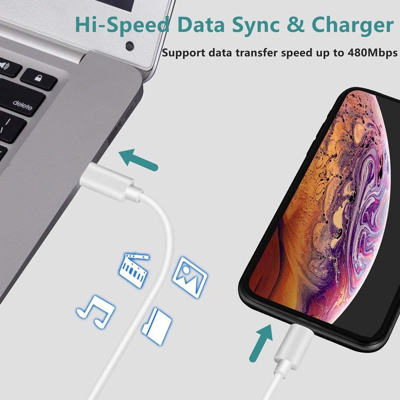 For iPhone 16/17/Pro/Max/Air- Short USB-C Cable PD Fast Charge Cord Power Wire gallery