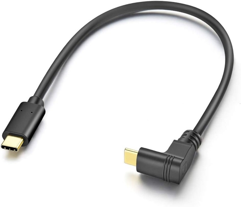1FT USB Type C 3.1 Cable - Quick Charge 3AMP & 10 Gbps Sync, Male-Male 90° Angle gallery