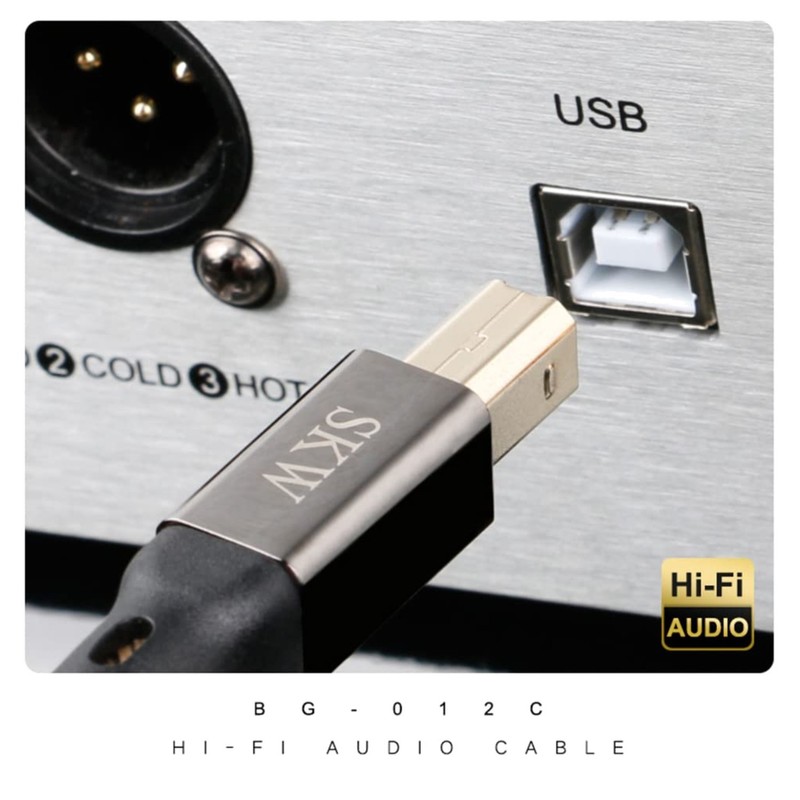 Audiophiles USB Printer Cable Type C 4.9ft