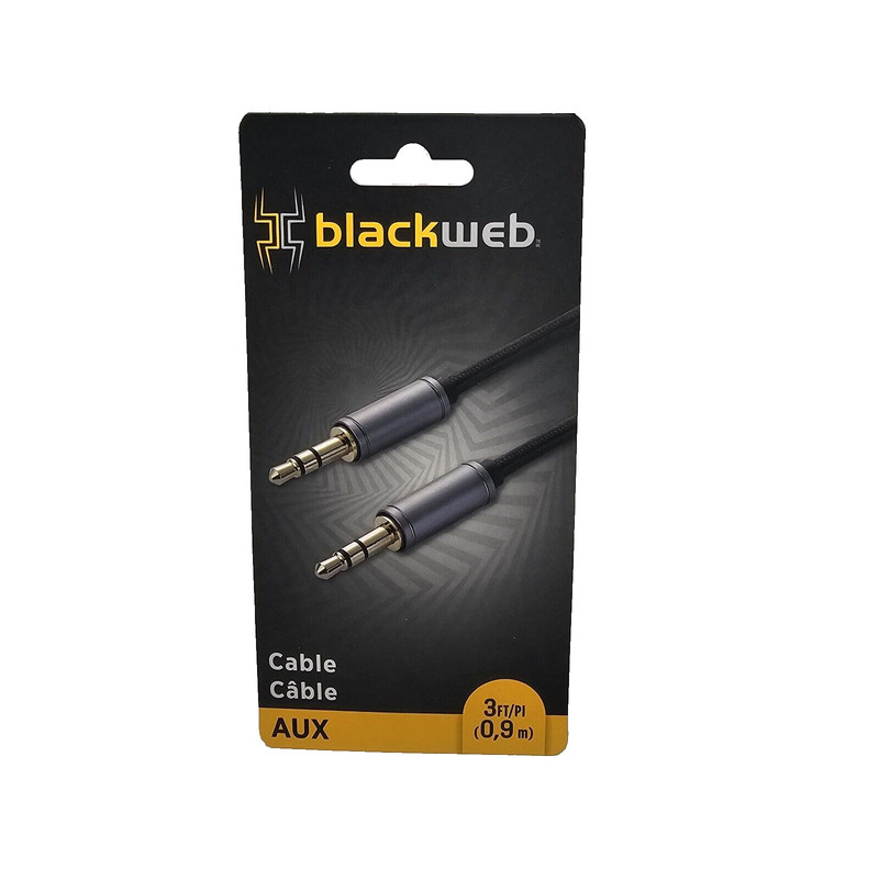 Aux Cable Blackweb 3Ft Connects Smartphones Tablets Audio Players Computers NIB gallery