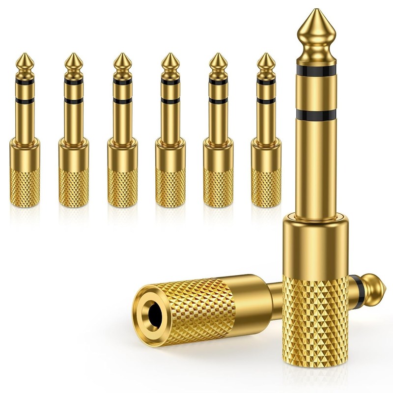 6.35mm Male to 3.5mm Female Audio Adapter Thick 1/4 to 1/8 Inch Jack Adapter