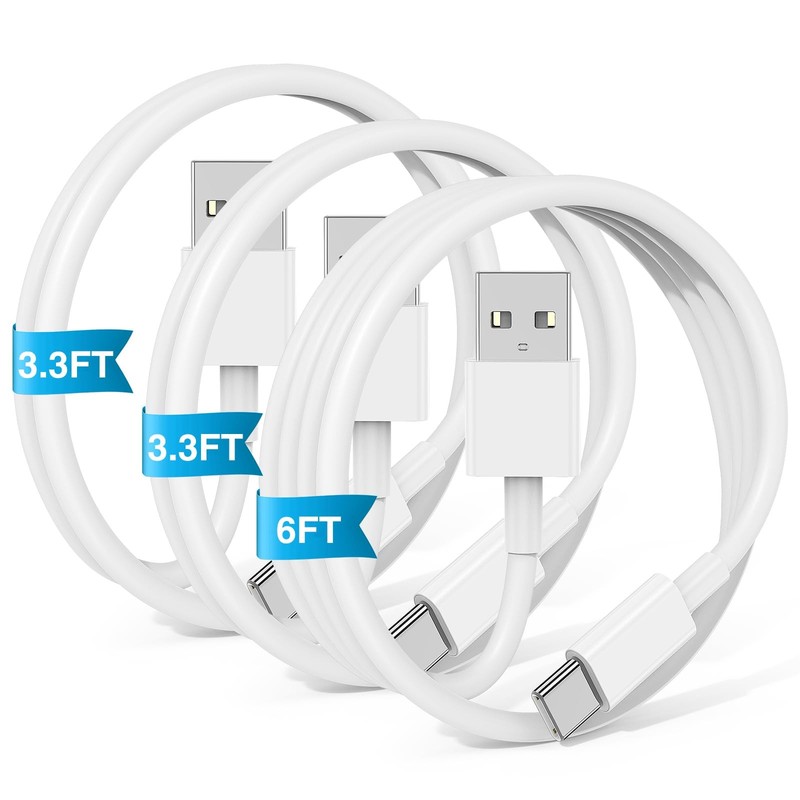 Car Carplay Cable for iPhone 17 16 15 Plus Max ，3-Pack [3.3FT+3.3FT+6FT] USB …