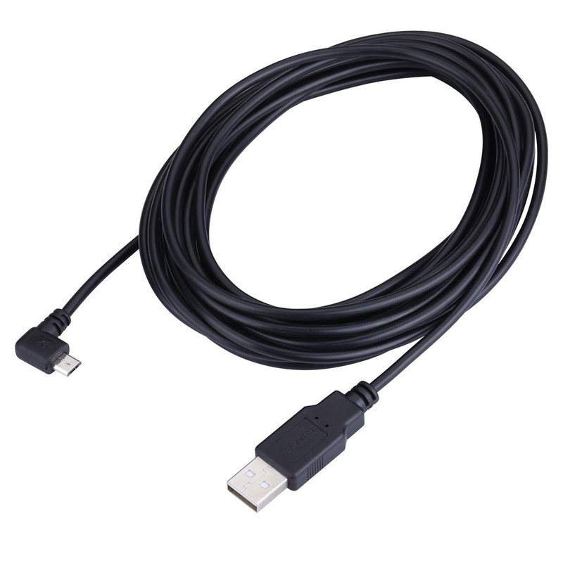 5M USB 2.0 A to Micro B USB Power Cable Charge Cord 90 Degree Left Angle with... gallery