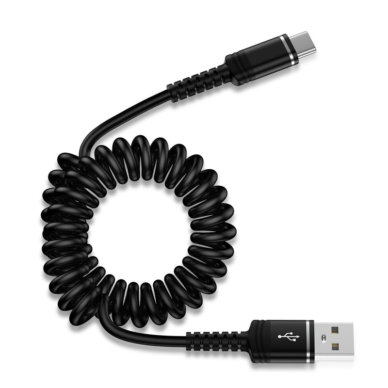 Coiled USB C Charger Cable 3ft for iPhone 17 Pro Max Air 16 Pro Max,16 Plus,16 P